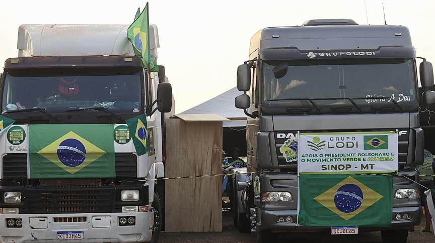 Greve dos caminhoneiros em 2021 | FREDERICO BRASIL/FUTURA PRESS/FUTURA PRESS/ESTADÃO CONTEÚDO