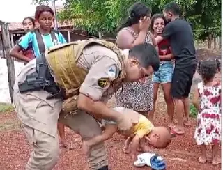 Em ação rápida, Polícia Militar salva bebê que estava engasgado em Campos Lindos do Tocantins